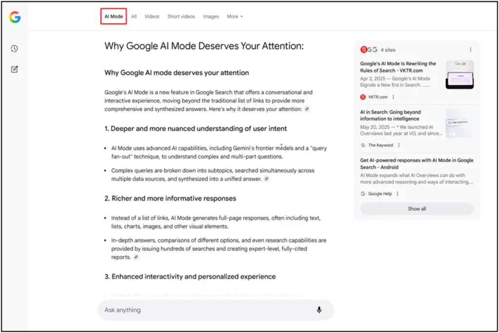 Google AI Mode Deserves