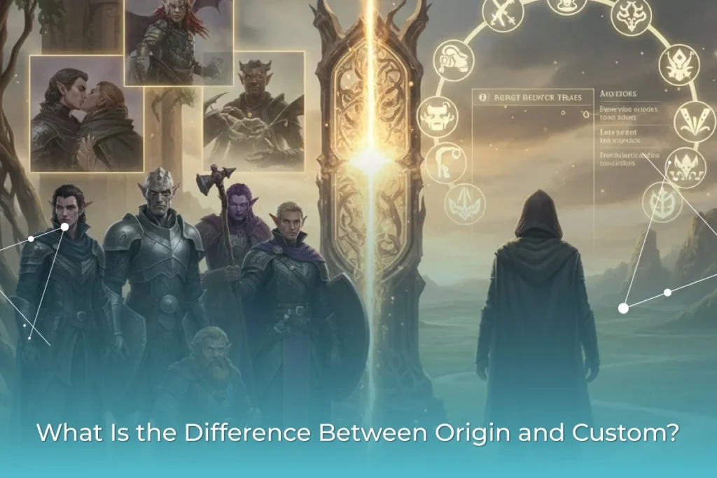 Comparison between Origin and Custom character options in Baldur’s Gate 3 By Techversol