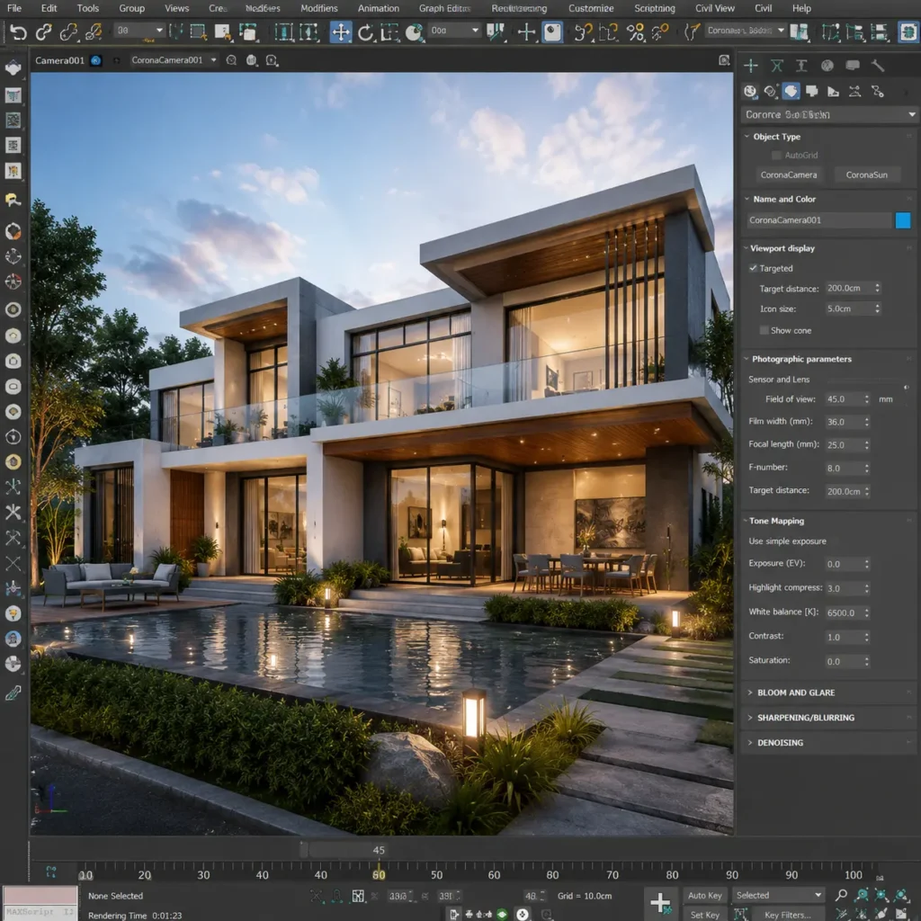 3D Exterior Design Rendering Services Offers By Techversol