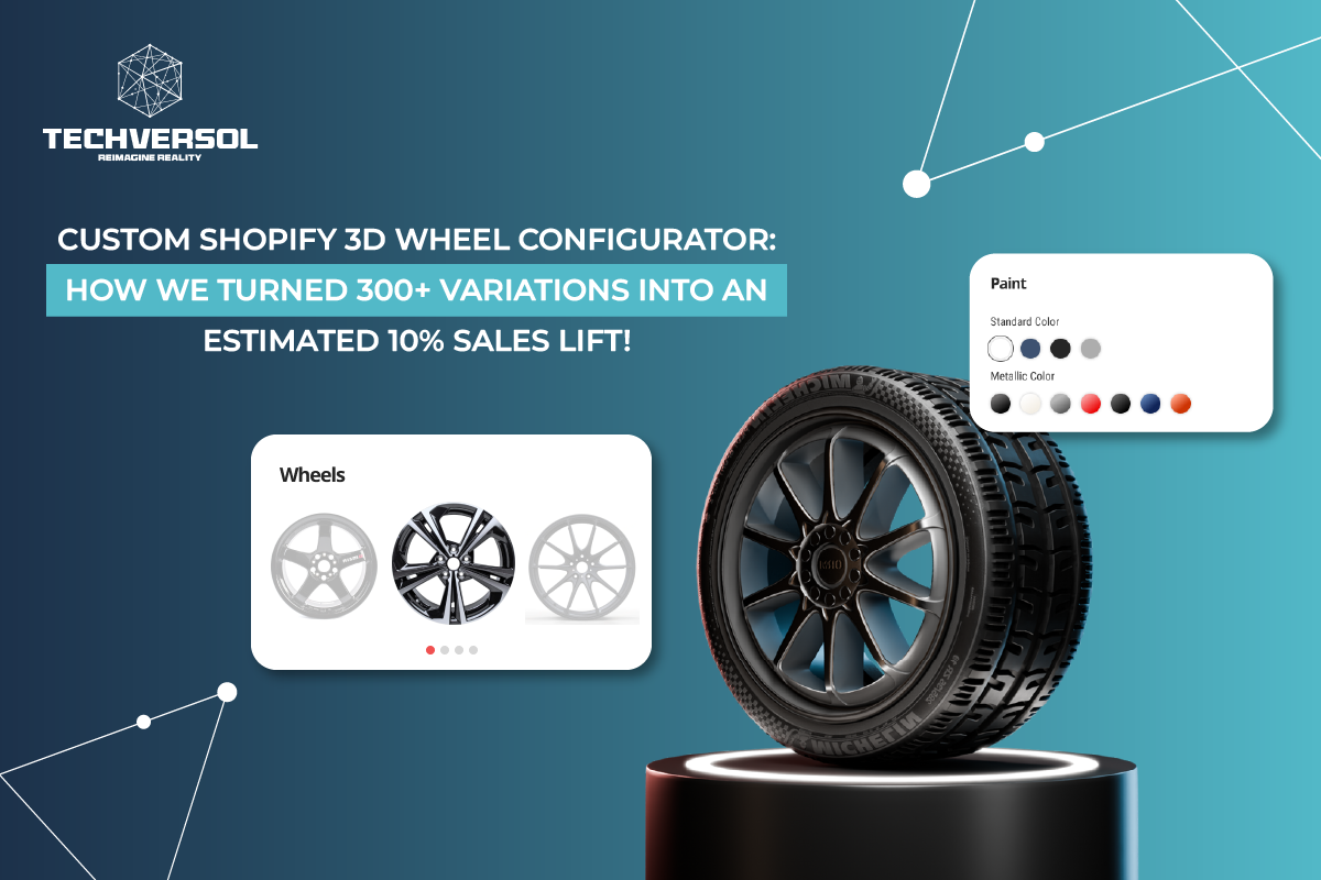 Custom Shopify 3D Wheel Configurator: How We Turned 300+ Variations Into an Estimated 10% Sales Lift | Techversol