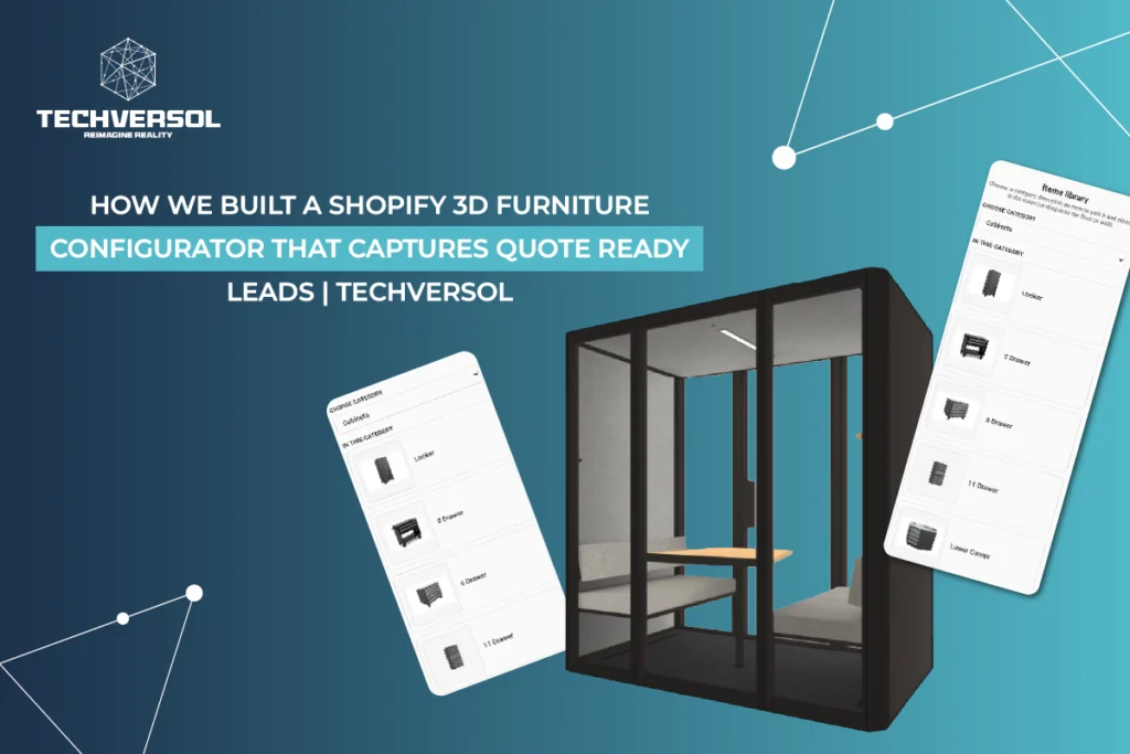 Shopify 3D Furniture Configurator That Captures Quote Ready Leads By Techversol